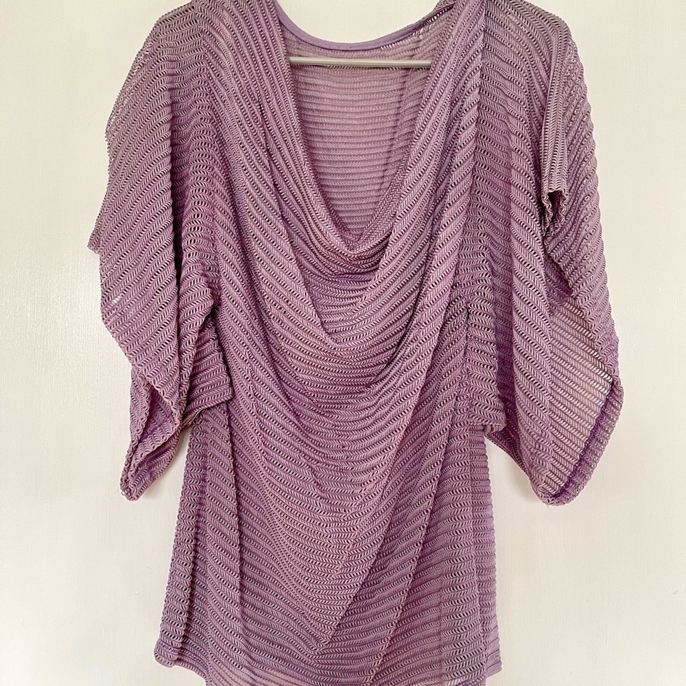 Lavender Knit Drape Top